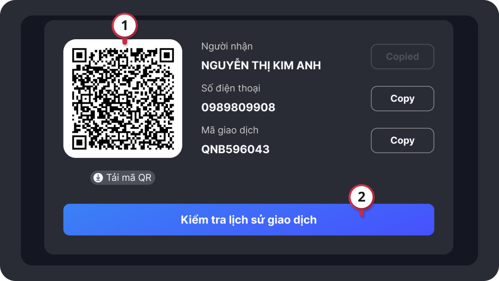 deposit ewallet instruct step 2