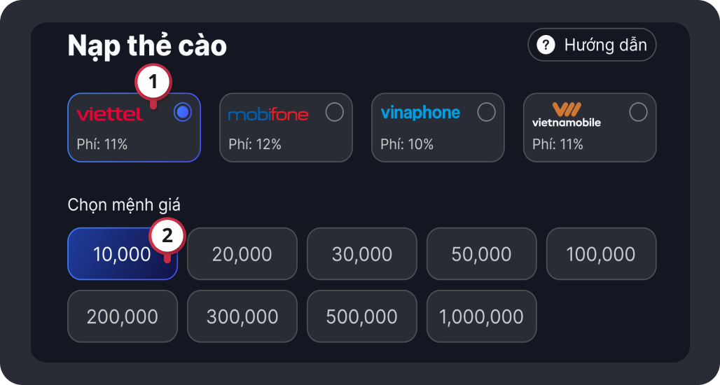 deposit phonecard instruct step 1